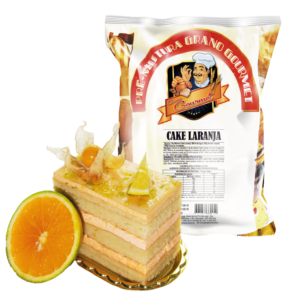 Cake Laranja - Pacote 5kg