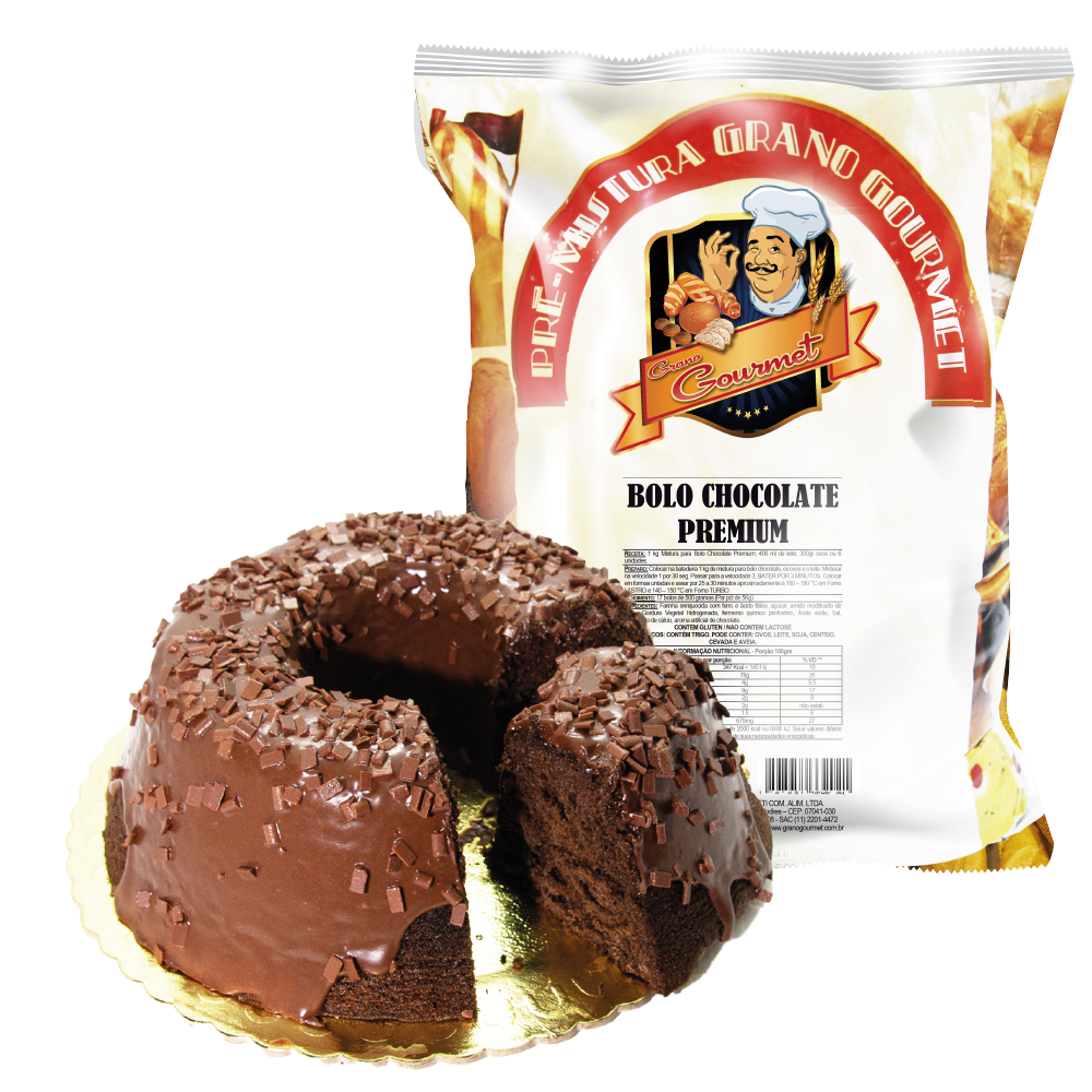 Bolo de Chocolate Premium - Pacote 5kg