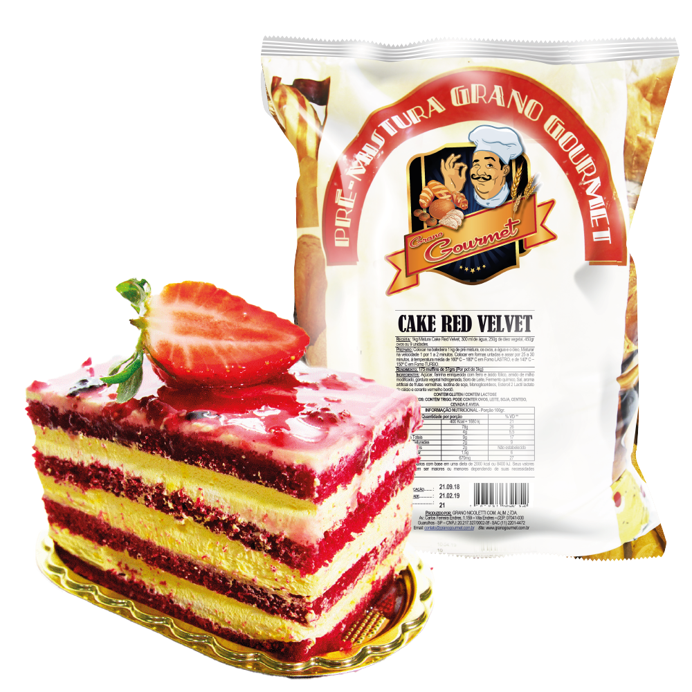 Cake Red Velvet - Pacote 5kg