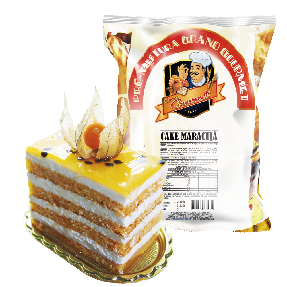 Cake Maracujá - Pacote 5kg