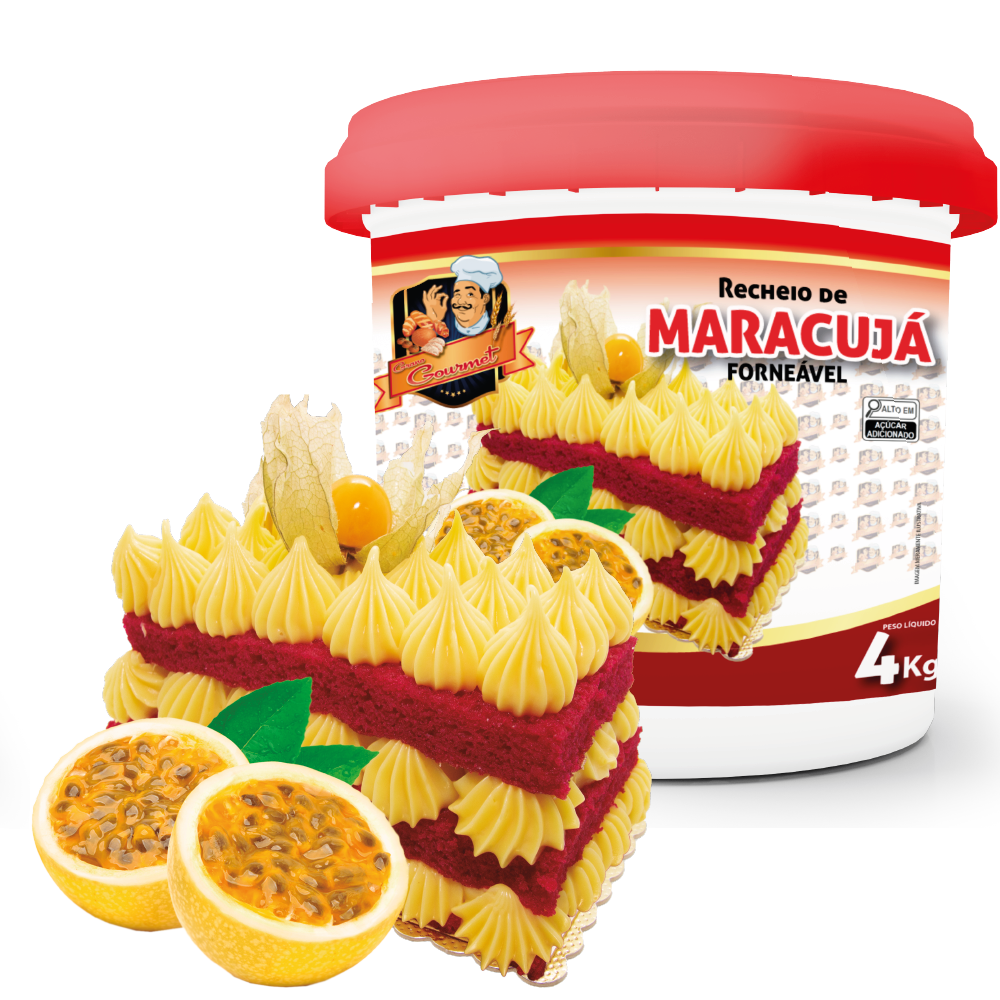 Recheio Forneável de Maracujá - Balde 4kg