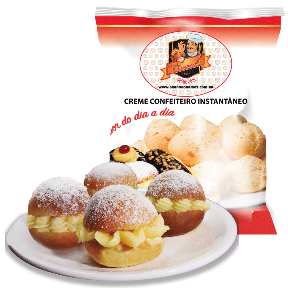 Creme confeiteiro instantâneo a frio = 1kg
