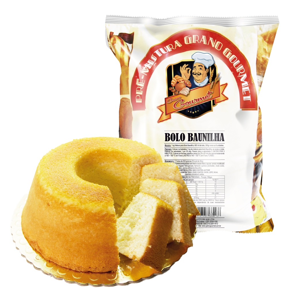 Bolo de Baunilha - Pacote 5kg