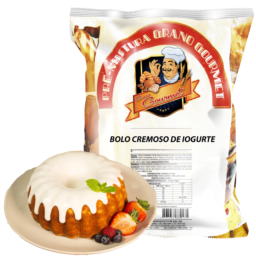 Bolo cremoso de iogurte - Pacote 5kg