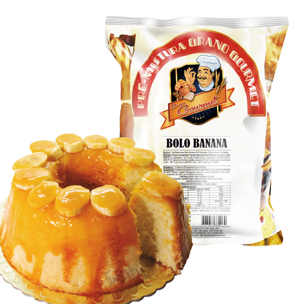 Bolo de Banana - Pacote 5kg