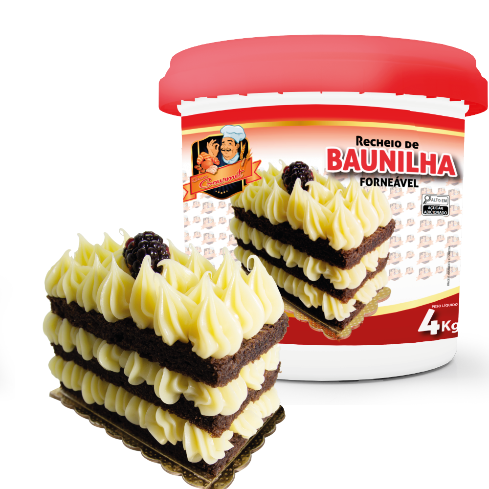 Recheio Forneável de Baunilha - Balde 4kg